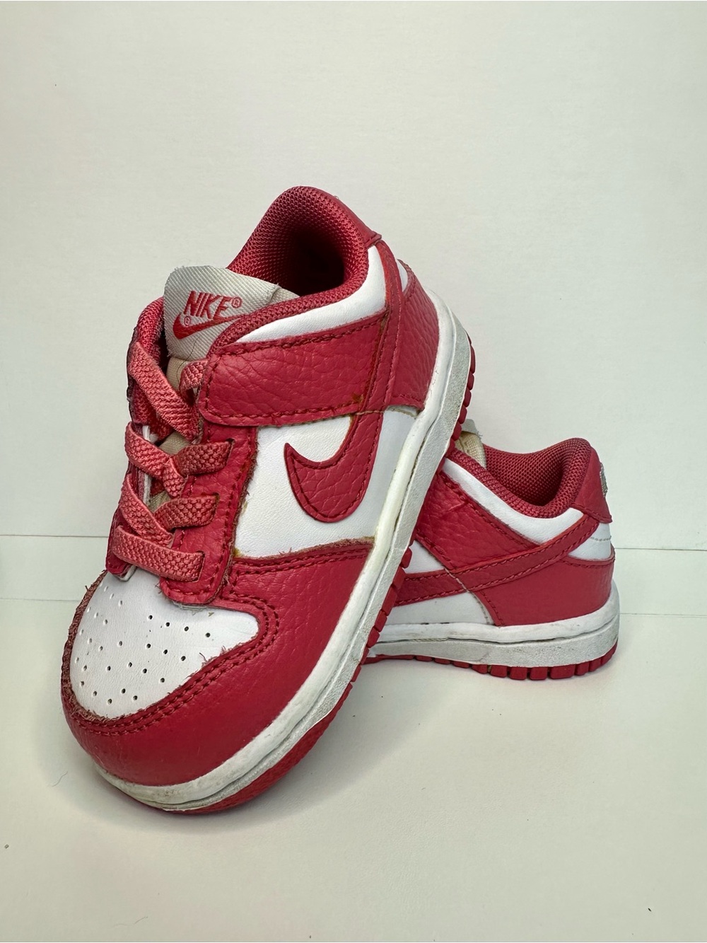 Kids Nike Dunks Rose Red 6C. Sold as is. 
Size 6C/toddler
